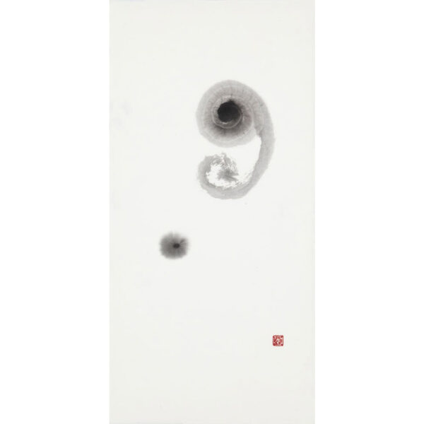 go　- Glass Picture Frame Upright brush artwork (One-of-a-kind) - Image 2