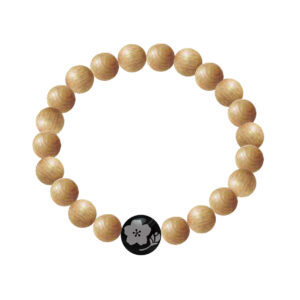Yōchi-in Temple 900th Anniversary Sakura Wood Bracelet – Men’s (Black Onyx)